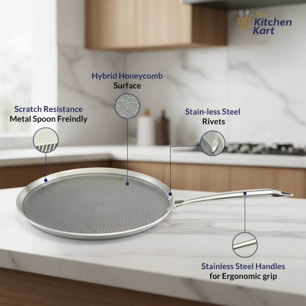 Triply Honey Comb Dosa Tawa 3.5mm by TheKitchenKart